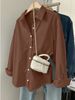 Women's Clothing Casual Loose Long Sleeved Shirt Spring Autumn Simple Versatile Top_ecoleips.com