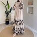 Women's Clothing Middle Eastern Robe Women's Striped Long Skirt Fashion With Belt Dress_ecoleips.com