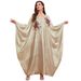 Modest Evening Dress Elegant Modest Maxi Dress Batwing Sleeves & Embroidered Appliqué (Breathable Polyester, Versatile One-Size)_ecoleips.com
