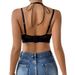Sexy Hollow Out Cropped Tank Top Women's Halter Neck Bralette Hot Girl Fashion Top_ecoleips.com