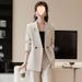 Early Casual Suit For Women 2025 Spring Summer New Korean Style Professional Blazer Wide-Leg Pants Two-Piece Set_ecoleips.com