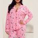 Women's Christmas Print Blazer & Pants Set – Festive Holiday Outfit, Casual Long-Sleeve Trousers Ensemble (S-XXL, Pinkish)_ecoleips.com