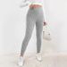 Women's Solid Color Mid Waist Slim Fit Leggings Autumn/Winter Warm Cold Proof Casual Sports Yoga Bare Legs_ecoleips.com