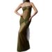 Summer Slim Fit Fishtail Dress Backless Strapless Solid Color European American Style for Petite Women 2025_ecoleips.com