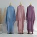 Elegant Turkish Batwing Sleeve Fringe Maxi Dress - Flowy Bohemian Long Dress With Tassels For Women_ecoleips.com