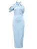 Women's Clothing Summer Simple Ins Fashion Sexy Halter Sleeveless Irregular Dress For Women_ecoleips.com