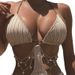 2025 New European And American Lace-up Sexy Hollow Bikini One-piece Swimsuit Women's Pure Desire Wind Beach Hot Spring Swimsuit_ecoleips.com