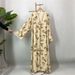 Modest Abaya Dress/Muslim Dress Women Fashion Double Layer Chiffon Printed Cardigan Women's Muslim Clothing_ecoleips.com