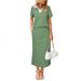 Women's Clothing Summer New Arrival Women's 2-Piece Set Casual Lapel T-Shirt And Slit Skirt_ecoleips.com