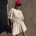 Aria Basics Aria Basics 2025 European And American Cross-Border Fashion Solid Color Casual Round Neck T-Shirt Short Sleeve Button Shorts_ecoleips.com