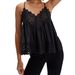 Aria Basics Aria Basics 2025 European And American New Lace Trim Camisole_ecoleips.com