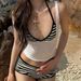 Sexy Hot Girl Small Bust Two Piece Beach Casual Vacation Swimsuit Bikini for Women European And American Style Cross Border_ecoleips.com