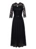 K Classic Dress, Women's Bridesmaid Dress, Lace Long Dress, Evening Gown_ecoleips.com