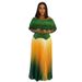 Women's Clothing 2 Piece Set African Plus Size Women's Clothing High End Gradient Pleated Skirt Pleated Top Slim Commuting Fashionable Skirt_ecoleips.com