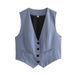 Women's clothing Summer Casual Slim Vest Sleeveless Solid Color Women's Vest Top 8BS9531_ecoleips.com