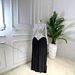 Women's Clothing Elegant Women's Long Sleeve Patchwork Pleated Dress - Stand Collar Slim Fit For Office & Evening Wear_ecoleips.com