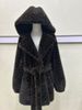 "Luxury Faux Fur Coat – Detachable Hood & Belted Design For Winter Elegance"_ecoleips.com