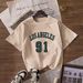 Women's Casual Round Neck Short Sleeve T-Shirt Multi-Color Style Simple Fashionable Sports Top Solid Printed Loose Fit_ecoleips.com
