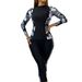 Women's Clothing New Split Long Sleeved Swimsuit Female Sexy Slim Printed Trousers Sports Suit_ecoleips.com