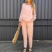 Women's Clothing Women's 2-Piece Set Plus Size Cotton And Linen Shirt Suit High Waist Loose Trousers_ecoleips.com