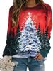 3D Printed Snowflake Christmas Sweatshirt - Cozy Fleece Pullover With Festive Design, Loose Fit Round Neck, Streetwear Style For Women (S-6XL)_ecoleips.com
