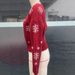 "Festive Off-Shoulder Christmas Sweater - Red Snowflake Knit Pullover For Women (XS-XXL)"_ecoleips.com