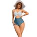 Women's Clothing One Piece Swimsuit Female Cross Hollow Tight Backless Swimsuit_ecoleips.com