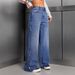 High Waisted Loose Fitting Straight Leg Jeans For Women Button Design Relaxed Everyday Wear Comfortable Feshion_ecoleips.com