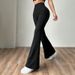 AD135 European And American Women's Clothing, New Spring/summer Solid Color High-waisted Fashion Casual Slim-fit Flared_ecoleips.com