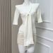 Elegant Ribbon-Knot Short Sleeve Knit Top - Breathable Viscose Blend Slim Fit Blouse For Women_ecoleips.com