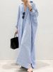 2025 Stripe Printed Beach Party Sundress ZANZEA Spring Fall Bohemian Women Long Sleeve Lapel Dress Fashion Casual Loose Vestidos_ecoleips.com