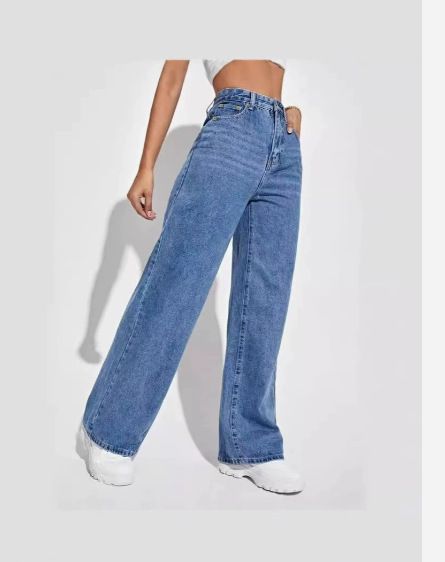 Women's Washed Straight Leg Jeans - Loose Fit Retro Denim Pants For Casual Wear (Versatile Style)_ecoleips.com
