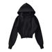 "Cropped Hooded Sweater Jacket For Women – Detachable Hood & Slim Fit (Pinkish/Dark Brown/Black) – Y2K Aesthetic & Streetwear Style"_ecoleips.com