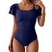 Women's One Piece Swimsuit Ruffles Fashionable Sexy Slimming Relaxed Everyday Wear Comfortable Feshion_ecoleips.com