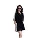 Zip-Up Tracksuit Set For Women - Chic Stand Collar Jacket & Shorts Two-Piece Outfit Coordinated Set_ecoleips.com