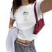 St. Patrick's Day Green Leprechaun Print Crop T-Shirt – Slim Fit Short Sleeve Top For Women (Xs-Xl, Polyester)_ecoleips.com