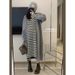 Autumn Winter New Korean Fashion Striped Vest Dress + Gray Coat Two-Piece Set For Pregnant Women_ecoleips.com