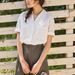 French Style Mulberry Silk Cuban Collar Short Sleeve Shirt For Women Summer_ecoleips.com