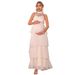 Breathable Maternity Maxi Dress – Comfortable & Stylish V-Neck Sundress For Pregnancy & Nursing_ecoleips.com