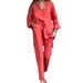 Women's Clothing 2-piece Plus Size Cotton And Linen Shirt Suit High Waist Loose Trousers_ecoleips.com