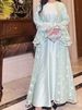 Verve LY12 Brown Muslim Women's Clothing Two Piece Set Lace Sequin Flare Sleeve Elegant Modesty Banquet Dinner Robe_ecoleips.com