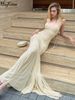 Hugcitar V Neck Solid Halter Backless Tie Flowers Patchwork Lace Sexy Maxi Dress Summer Women Fashion Clothes Festival Party_ecoleips.com