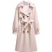 Women's Long Wool Blend Coat With Belt - Thickened Winter Trench Coat For Office & Casual Wear_ecoleips.com
