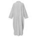 "Modest Striped Cotton Linen Cardigan Dress – Loose Fit Plus Size Cover-Up For Muslim Women"_ecoleips.com