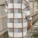 Warm Plaid Wool Coat For Women – Oversized Long Sleeve Trench Coat (4 Classic Colors, Thickened Winter Style)_ecoleips.com