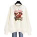 Women's Korean Style Pullover Long Sleeved Sweatshirt Fleece Lined Thickened Top Spring Autumn Pure Cotton Hong Kong Style_ecoleips.com