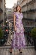 Women's Spring/Summer Stand Collar Dress Patchwork Water Soluble Lace Flutter Sleeves_ecoleips.com