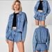 Women's Clothing Workwear Style Denim Jacket Women's High Waist Loose Slim Short Suit Women_ecoleips.com