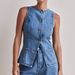 2025 Spring Summer New Independent Station European And American Fashion Sleeveless High Waist Loose Denim Shorts_ecoleips.com