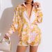 Women's Summer Casual Printed Shirt & Shorts Set - 3D Floral Loose Fit Two Piece Outfit - Breathable Polyester - S/M/L/XL/2XL/3XL_ecoleips.com